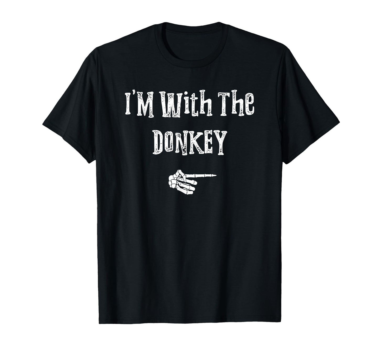 Funny Last Minute Lazy Halloween Shirts I'm With Donkey Halloween Costume Funny Couples Matching T-Shirt