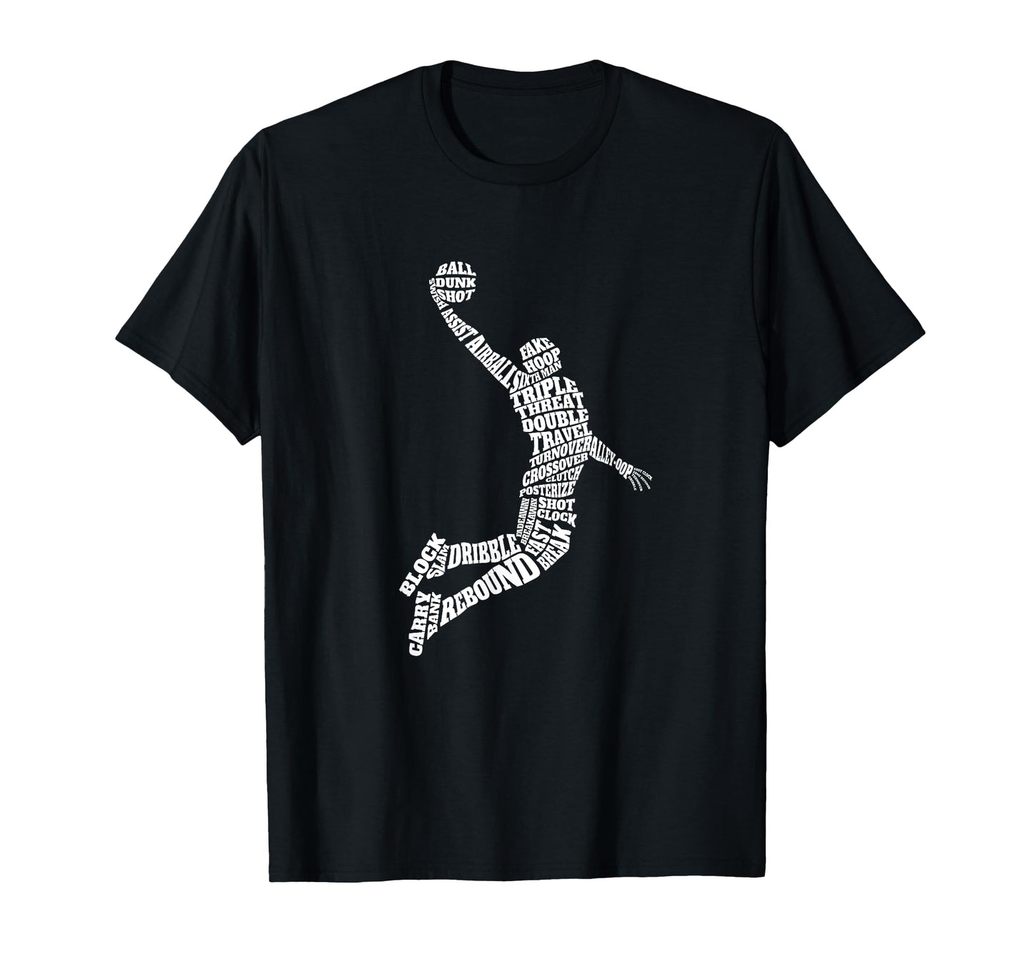 Basketball Typography - Basketball Player Fan Coach T-Shirt