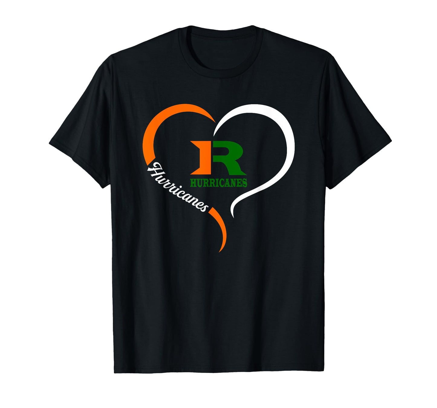Rutland Hurricanes Logo Half Heart Slogan HS T-Shirt