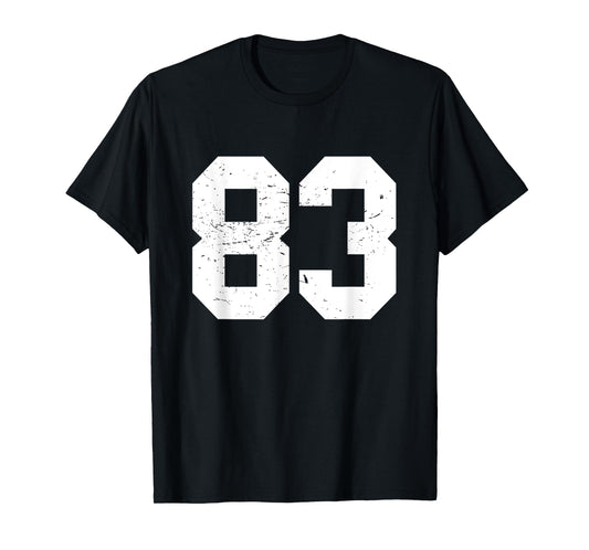 #83 Sports Fan Player T Shirt Number 83 Game Winner Lucky T-Shirt