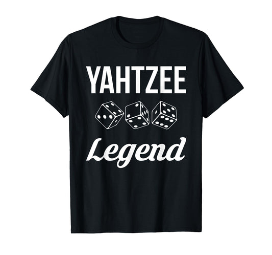 Yahtzee Legend Player Dice Game T-Shirt