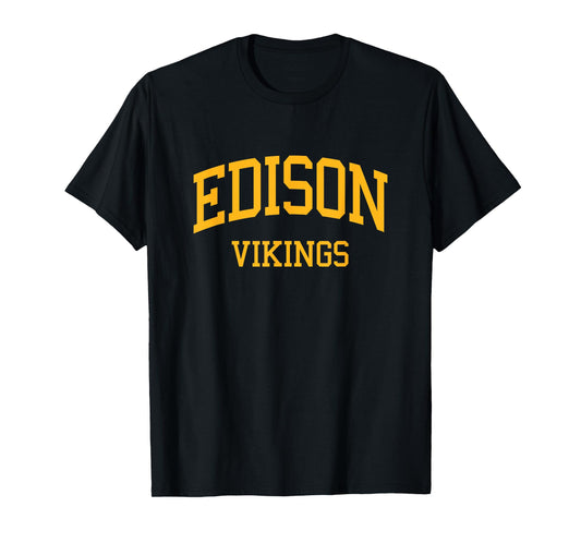Edison High School HS Stockton CA Retro Sports T-Shirt