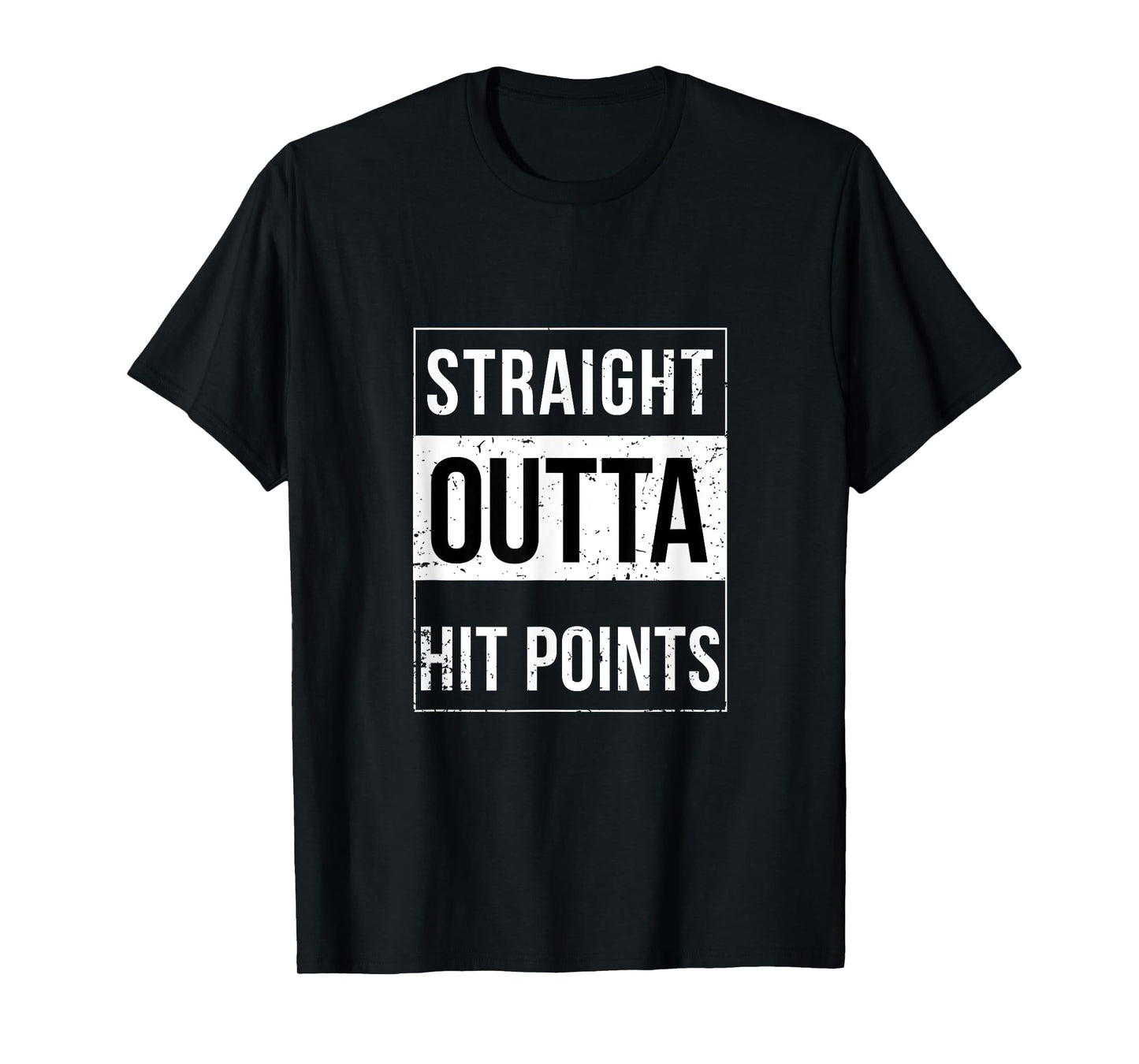 Straight Outta Hit Points DnD Funny Trend T-Shirt