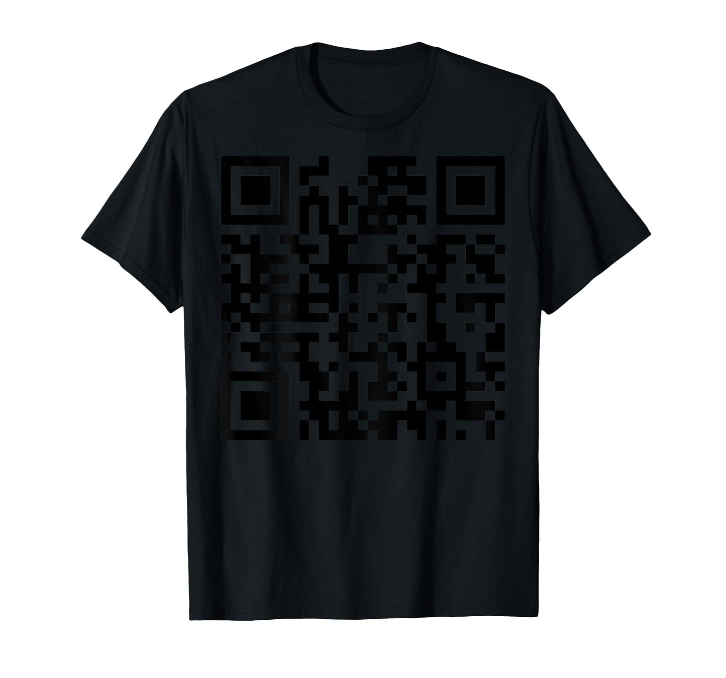 (On Back) Funny QR Fck You Code Middle Finger Saying Quote T-Shirt