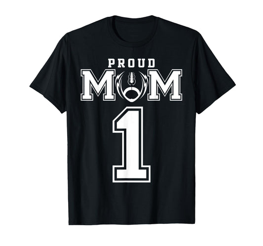 Custom Proud Football Mom Number 1 Personalized For Women T-Shirt