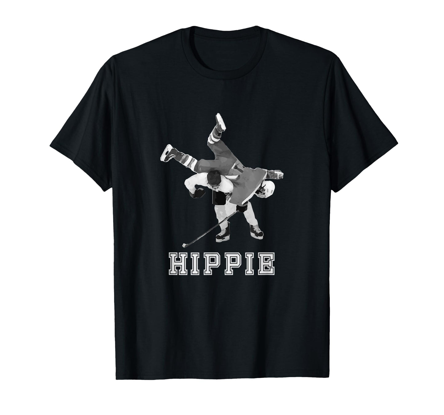 Hippie Hip Check T-shirt Hockey Tee T-Shirt