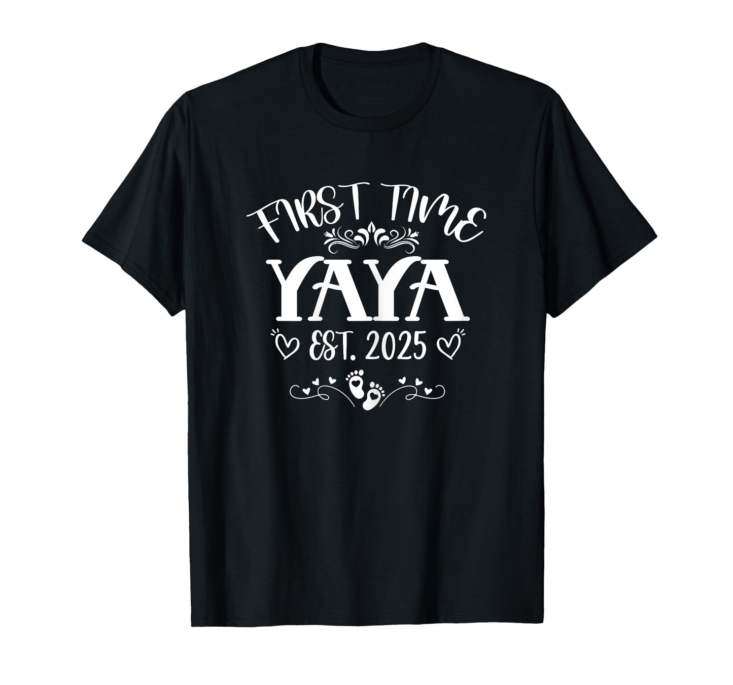 Womens First time Yaya Est 2025 Soon To Be Mom Mother's day T-Shirt