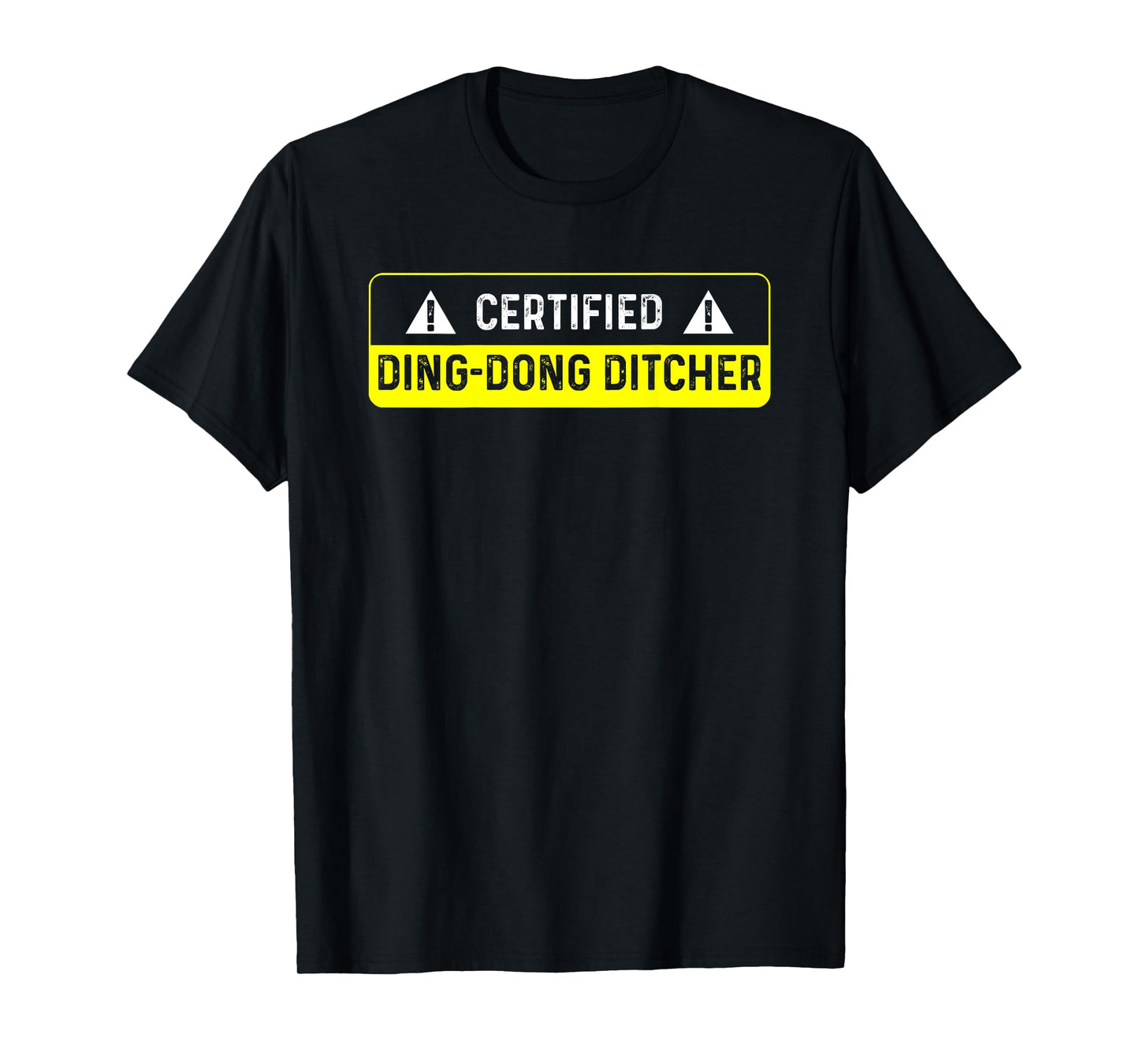 Playful Childhood Prank Ding Dong Ditch Kids Fathers Jokes T-Shirt