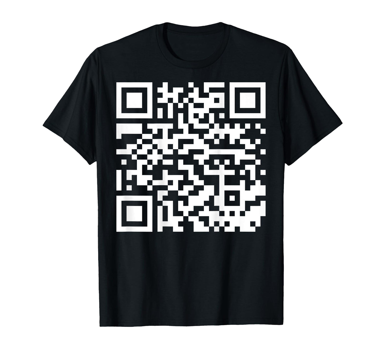 (On Back) Funny QR Fck You Code Middle Finger Sarcasm Saying T-Shirt