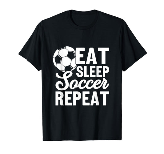 Eat Sleep Soccer Repeat Kids T-Shirt