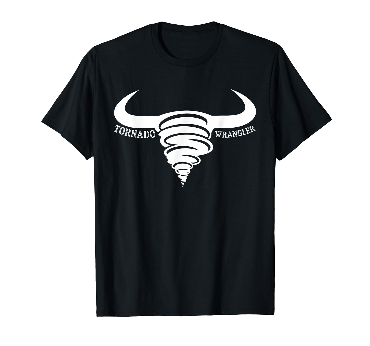 Tornado Wrangler Bold Western Cowboy Graphic Design T-Shirt