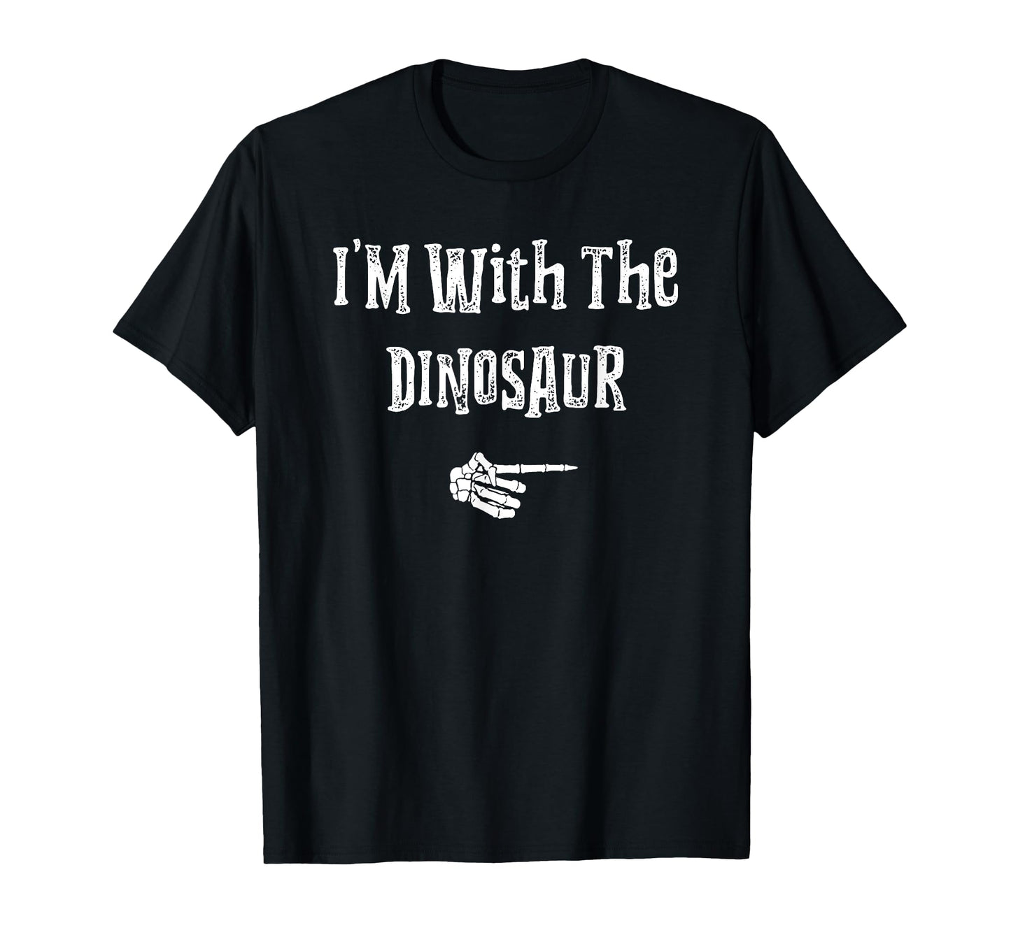 I'm With Dinosaur Halloween Costume Funny Couples Matching T-Shirt