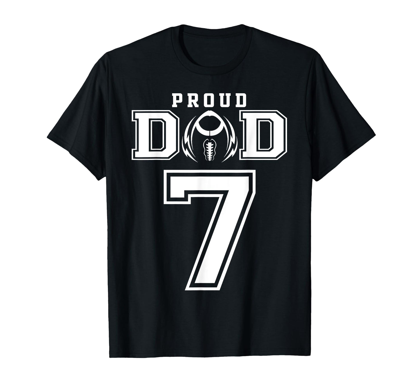 Custom Proud Football Dad Number 7 Personalized For Men T-Shirt