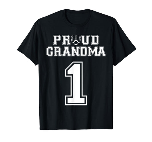 Custom Proud Football Grandma Number 1 Personalized Women T-Shirt