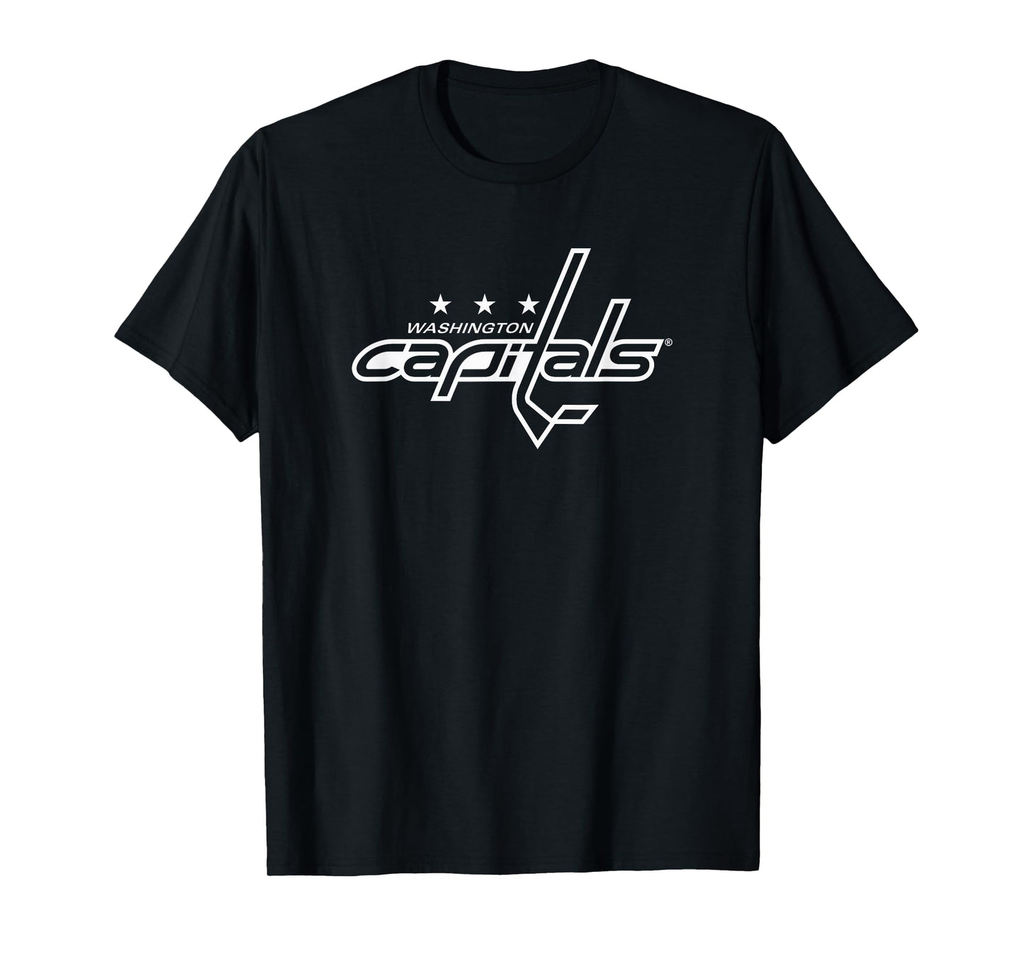 Washington Capitals Two Tone Black NHL Officially Licensed T-Shirt
