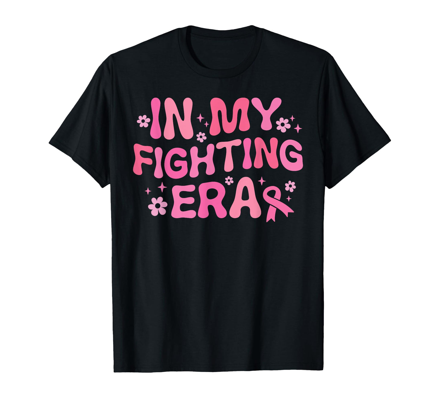 In My Fighting Era Breast Cancer Awareness Warrior Groovy T-Shirt