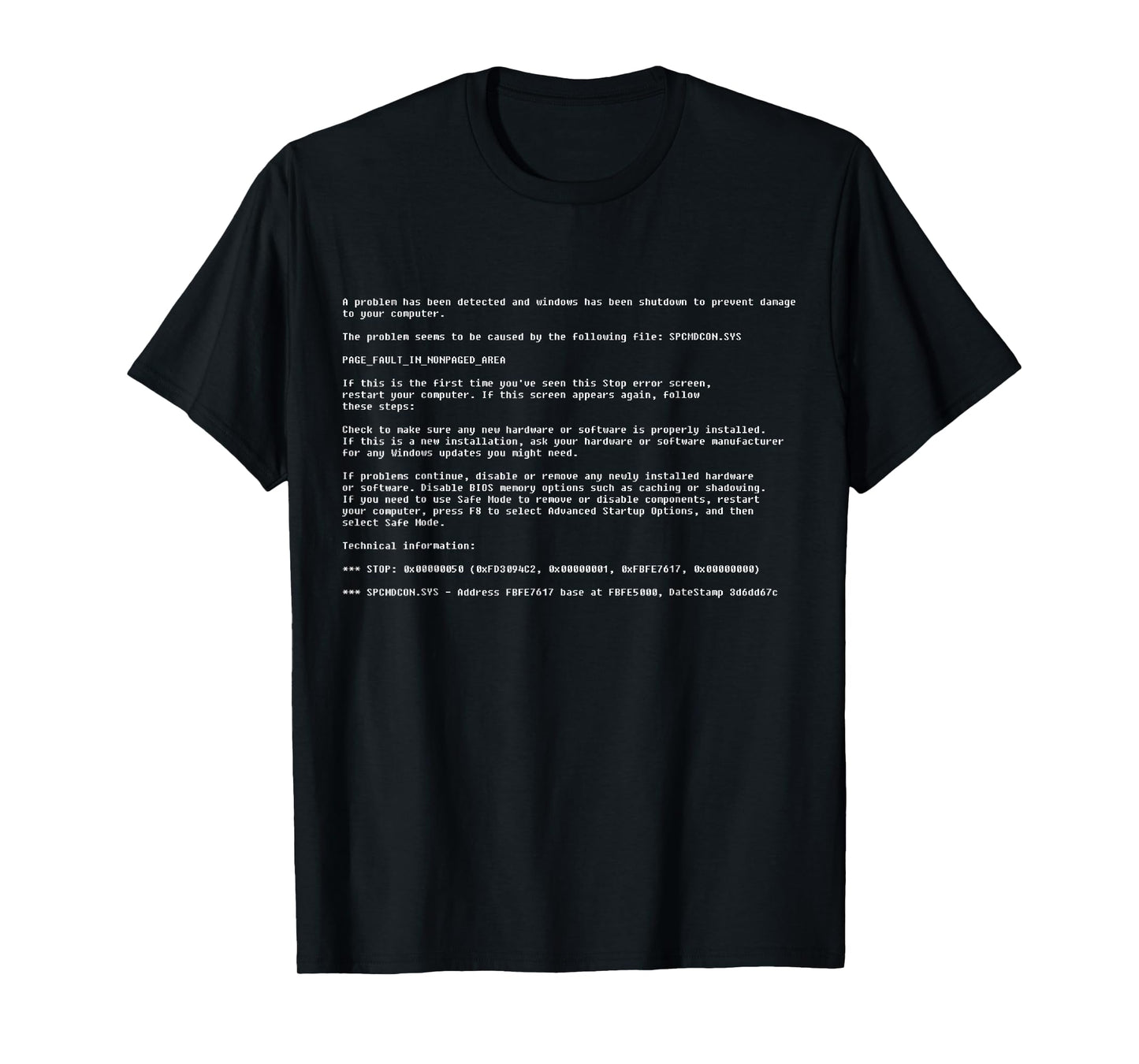 Blue Screen of Death - Funny Computer Bluescreen T-Shirt