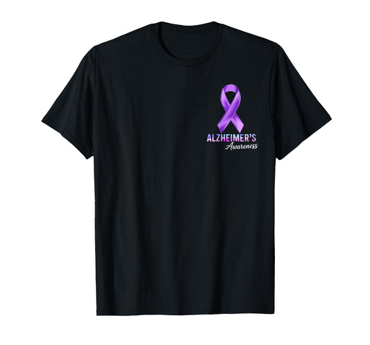 Cute Purple Alzheimer's Awareness Graphic Tee Women Men T-Shirt