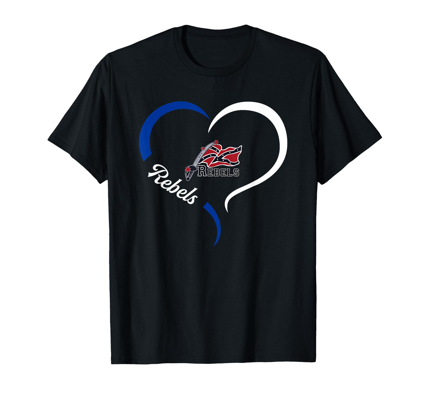 Hurley Rebels Logo Half Heart Slogan HS T-Shirt