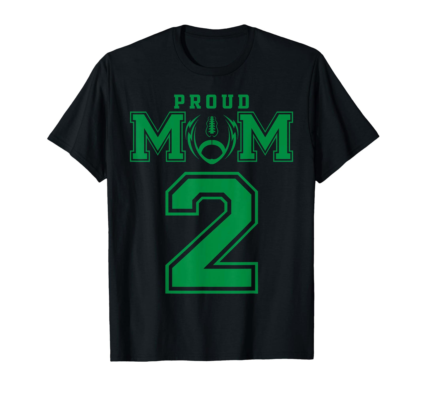 Custom Proud Football Mom Number 2 G Personalized T-Shirt