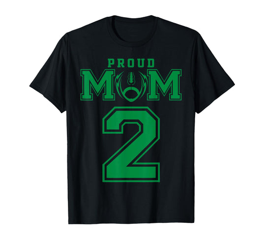 Custom Proud Football Mom Number 2 G Personalized T-Shirt