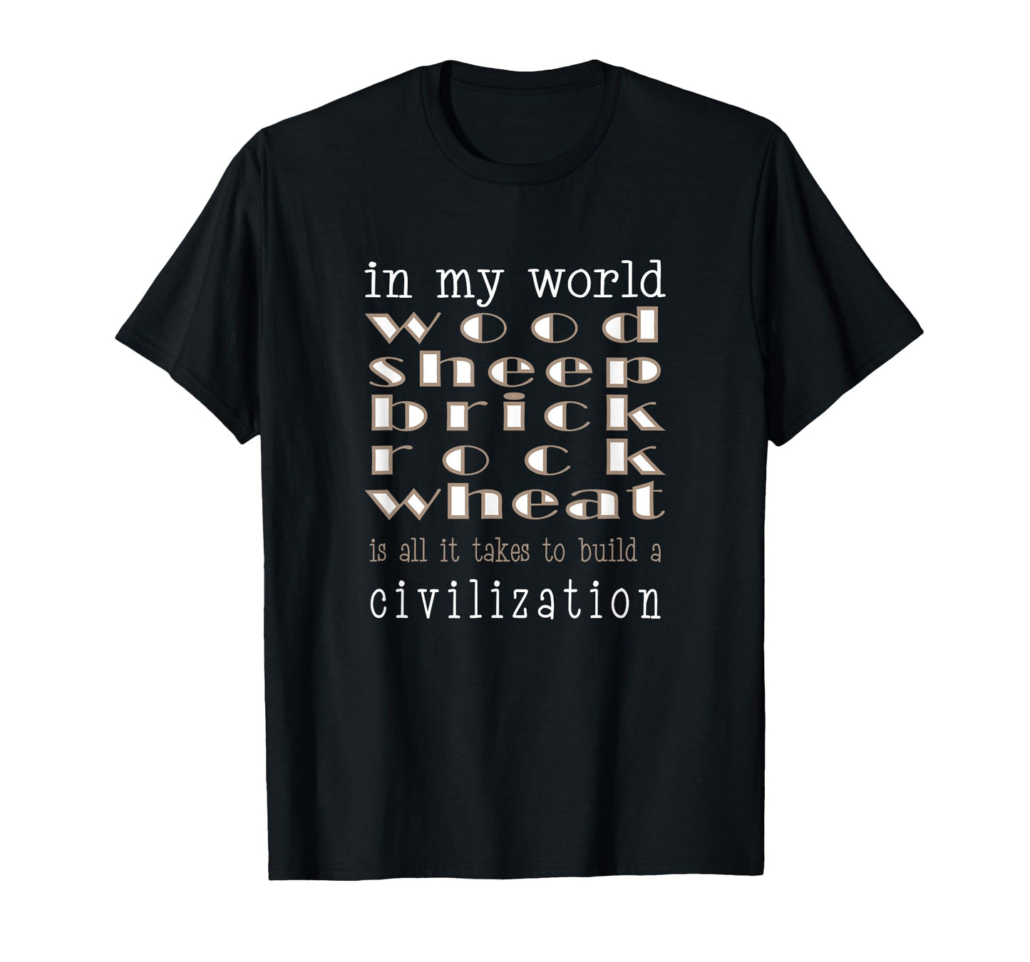 Funny BoardGame Settlers Wheat Sheep Brick Rock Civilization T-Shirt