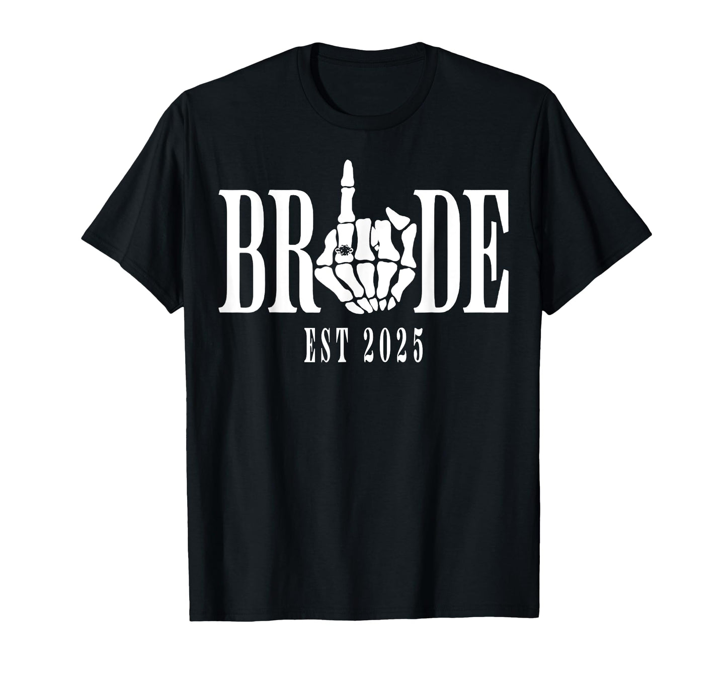 Halloween Wedding Bride Groom Skeleton Bachelorette Party T-Shirt