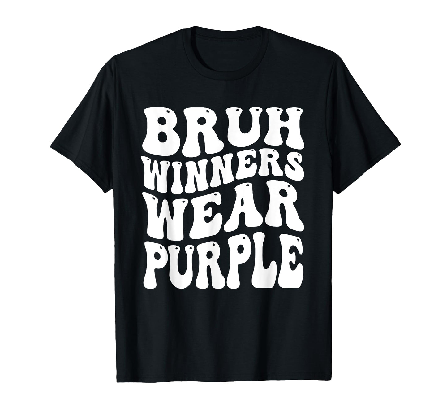 Winners Wear Purple Team Sports day Game Spirit Week Groovy T-Shirt