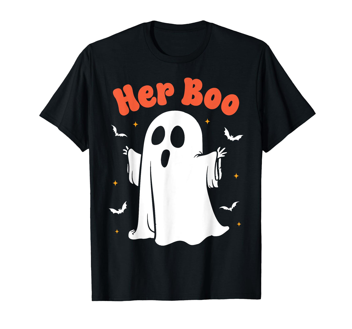 Her Boo & His Boo Funny Matching Halloween Pajama Couples T-Shirt