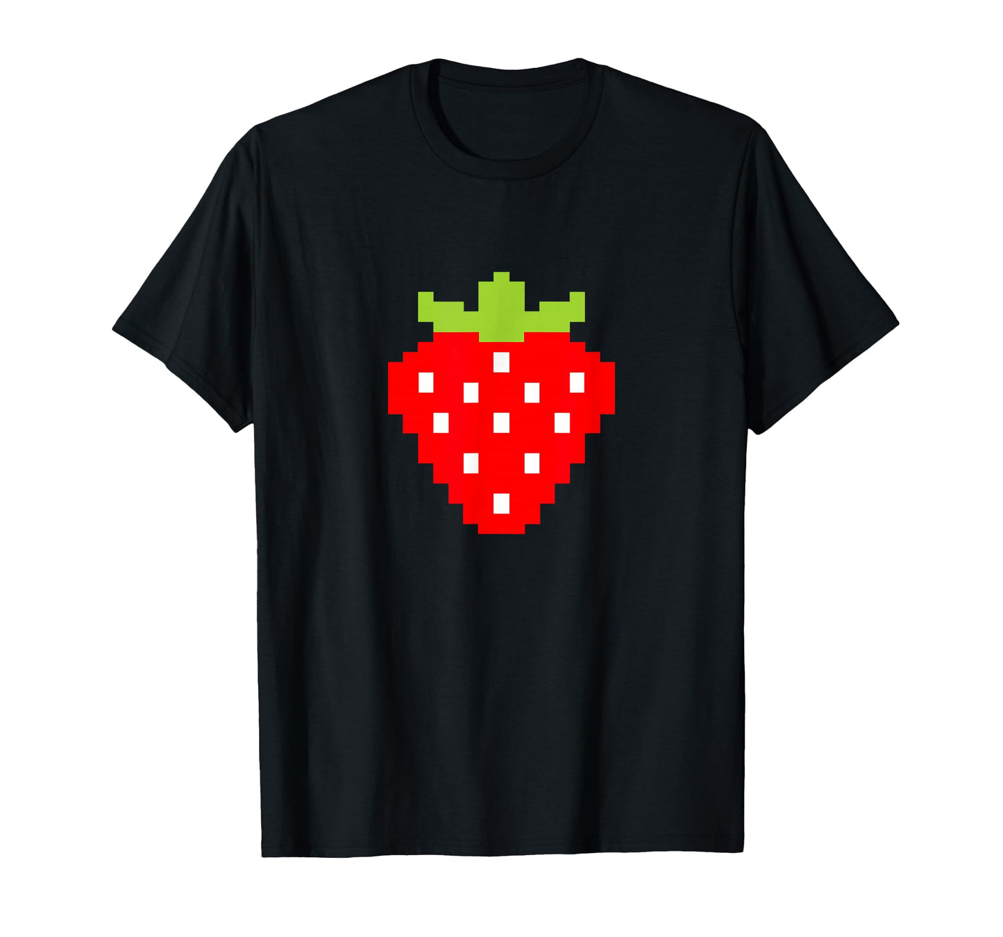Pixel Strawberry Video Game Player T-Shirt