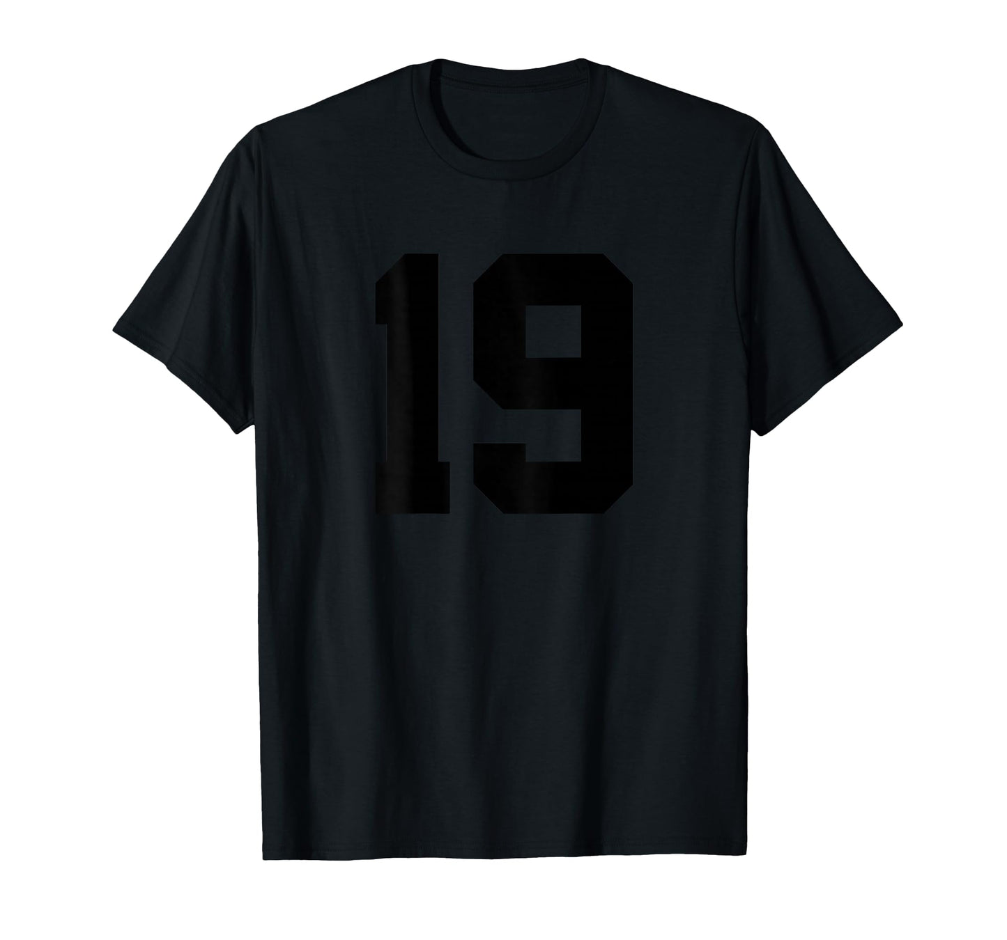 Number 19 (on Back) Sports Team Jersey Number T-Shirt