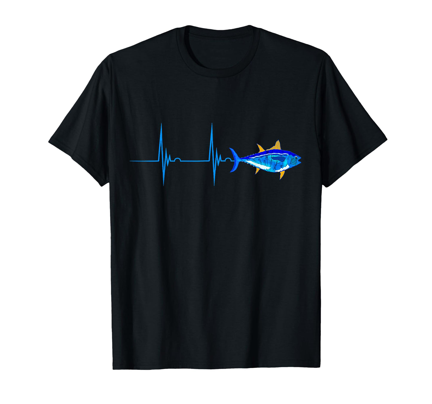 Bluefin Tuna Heartbeat EKG Pulseline Deep Sea Fishing TShirt T-Shirt