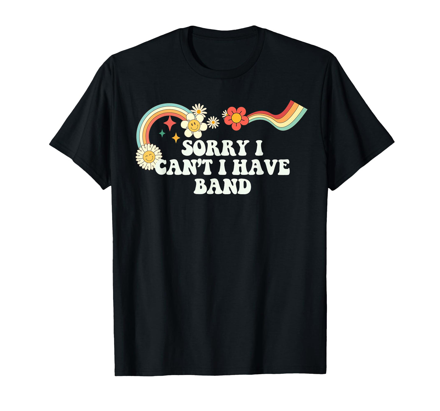 Groovy Script Funny Sorry I Can't I Have Band, Retro Quote T-Shirt