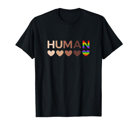All-Inclusive Hearts for BLM Racial Justice & Human Equality T-Shirt