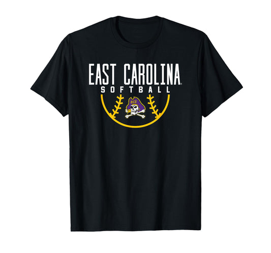 East Carolina University ECU Pirates Softball Arch T-Shirt