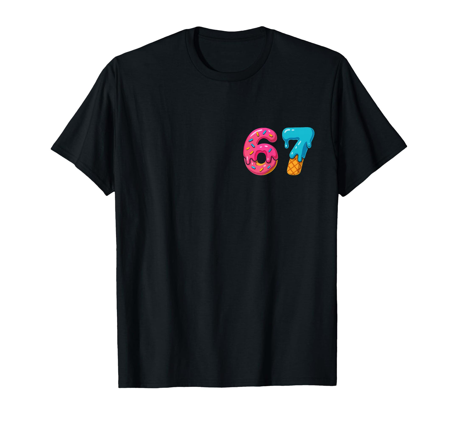 Six Seven Ice Cream Drip Meme 67 Sport Funny Trend T-Shirt
