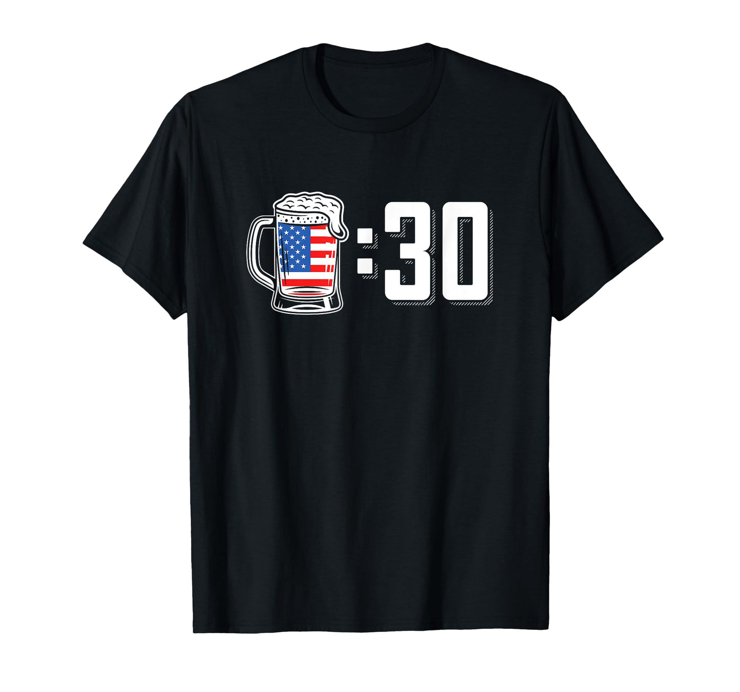 Beer 30 American Flag 4th of July Drinking Party T-Shirt