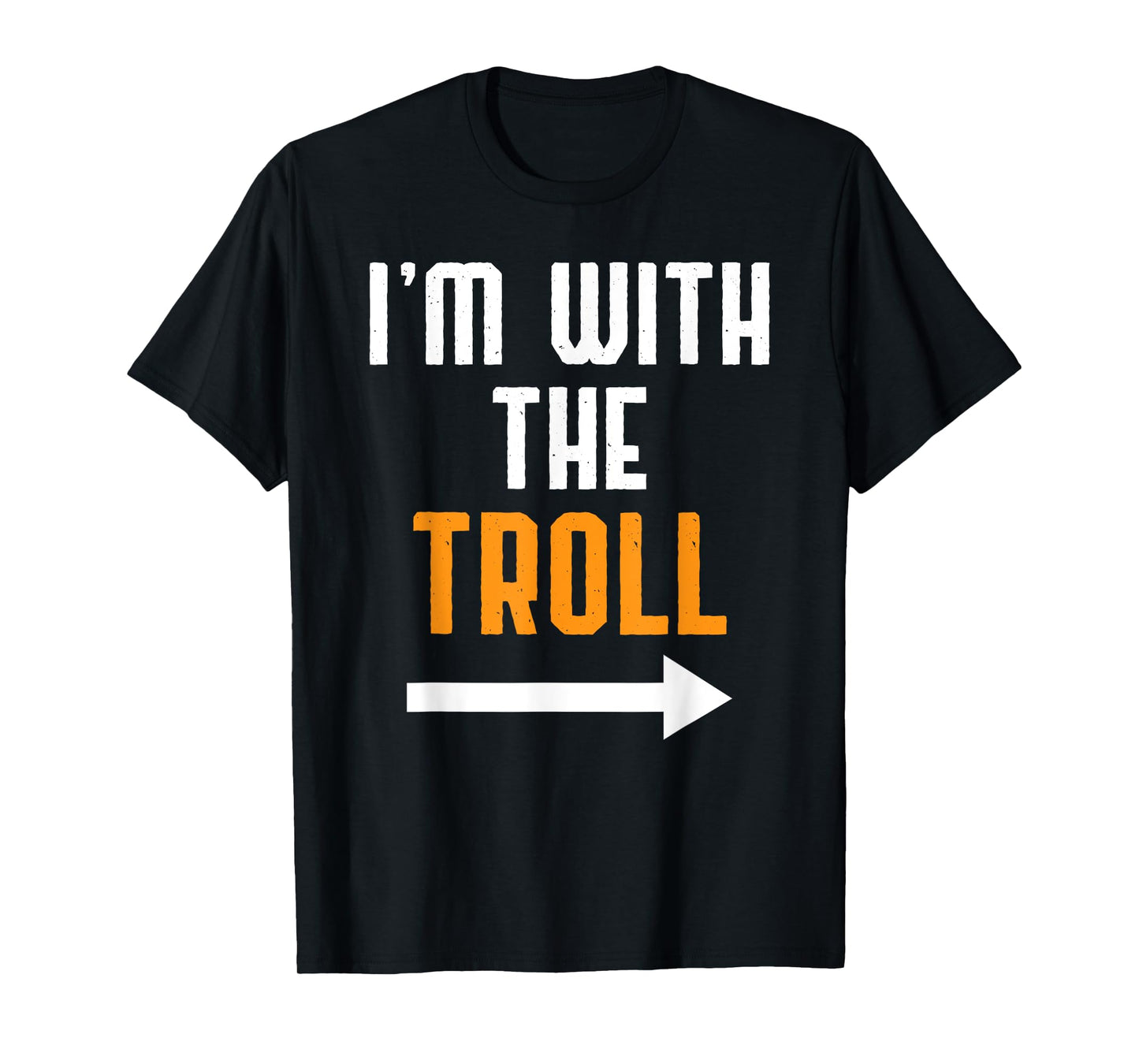 I'm With The Troll Costume Funny Halloween Couple T-Shirt