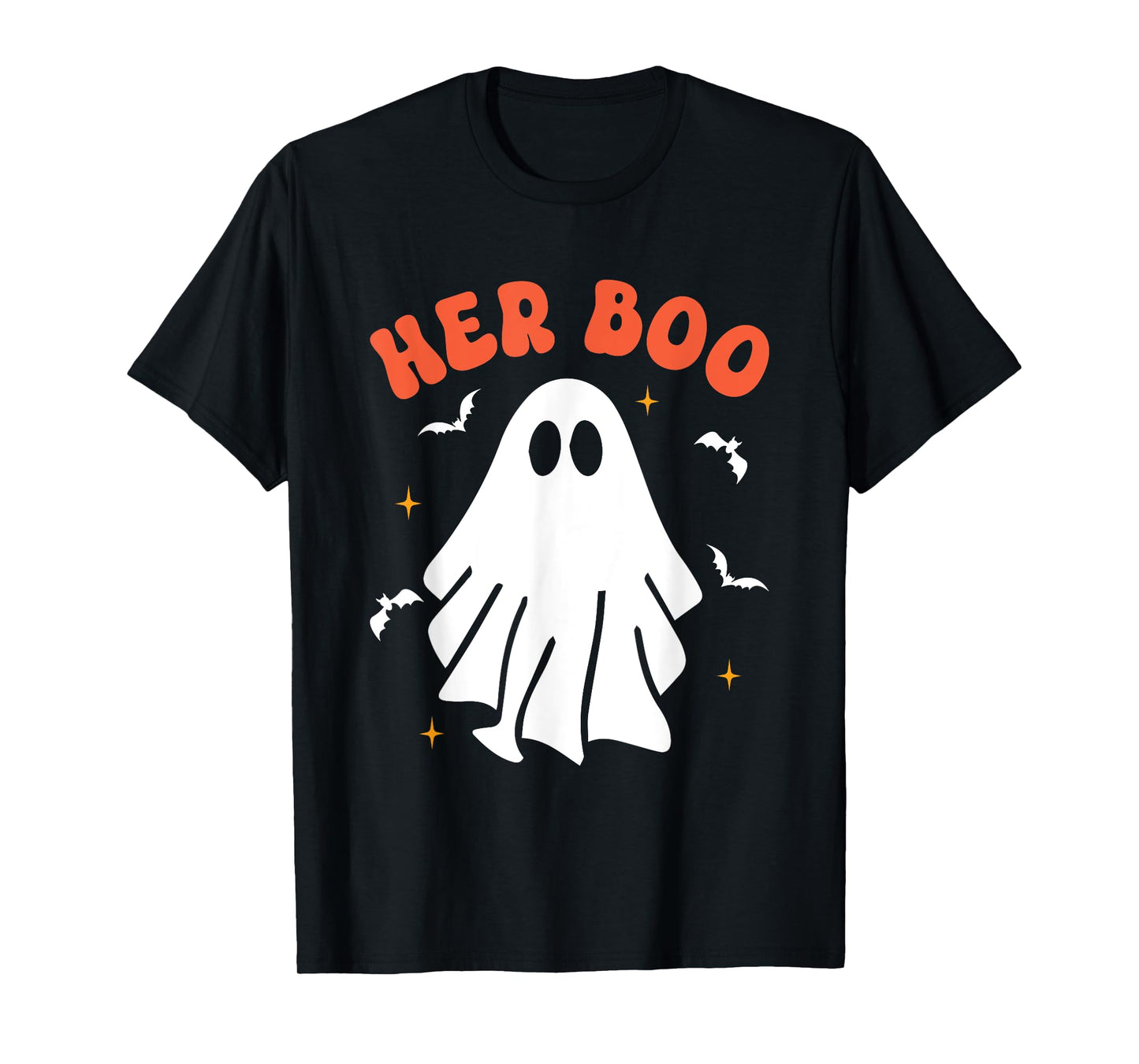 Her Boo & His Boo Funny Matching Halloween Pajama Couples T-Shirt