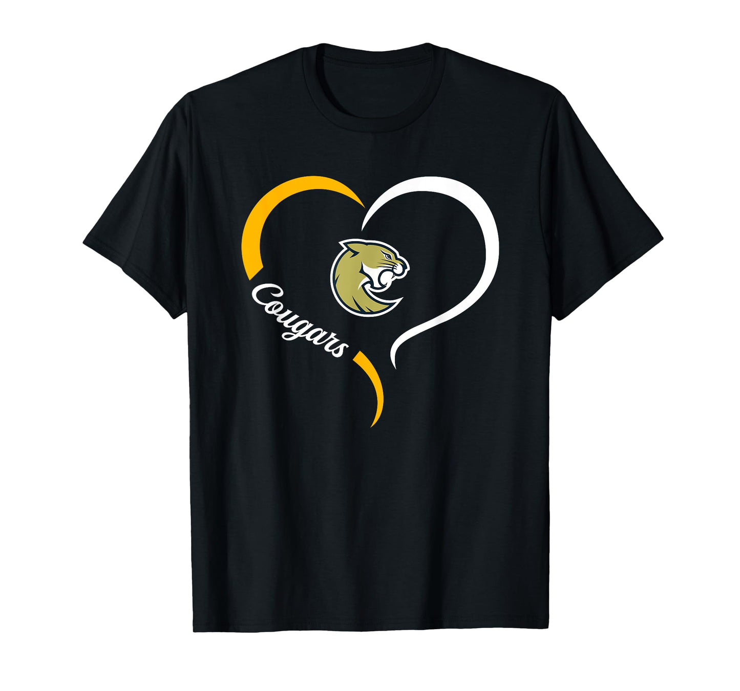Canby Cougars Logo Half Heart Slogan HS T-Shirt