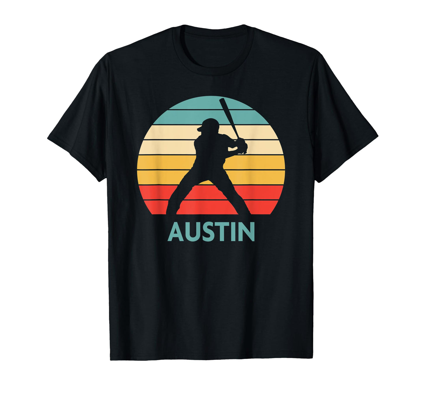 Austin Name Gift Personalized Baseball T-Shirt