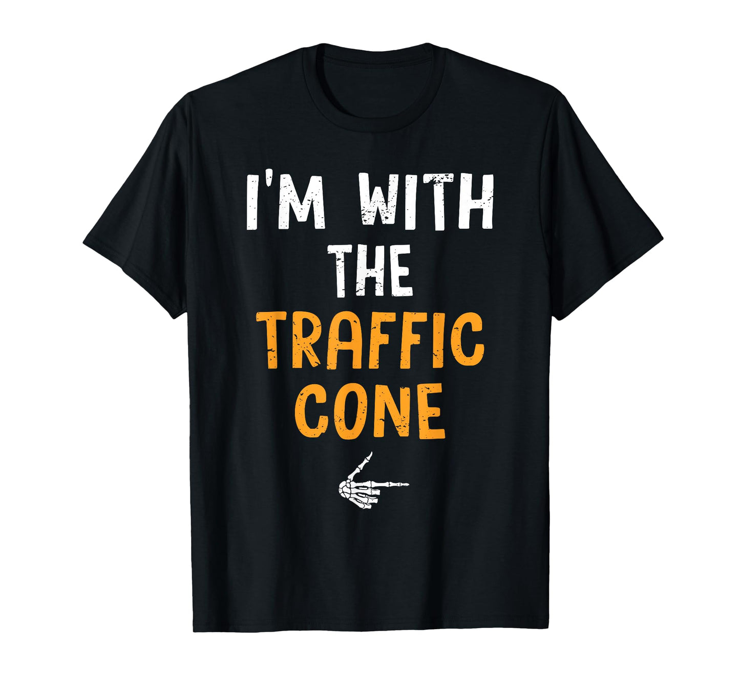 I'm with The Traffic Cone Costume Halloween Matching Couple T-Shirt