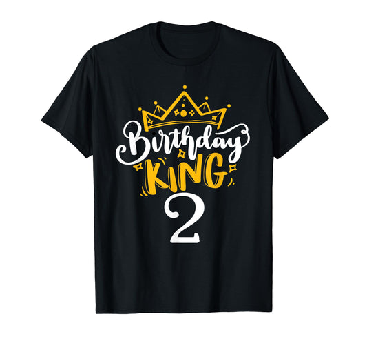 2nd Birthday King 2 Years Old Party Ideas For Boys T-Shirt