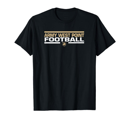 Army Black Knights Football Tackle Black Officially Licensed T-Shirt