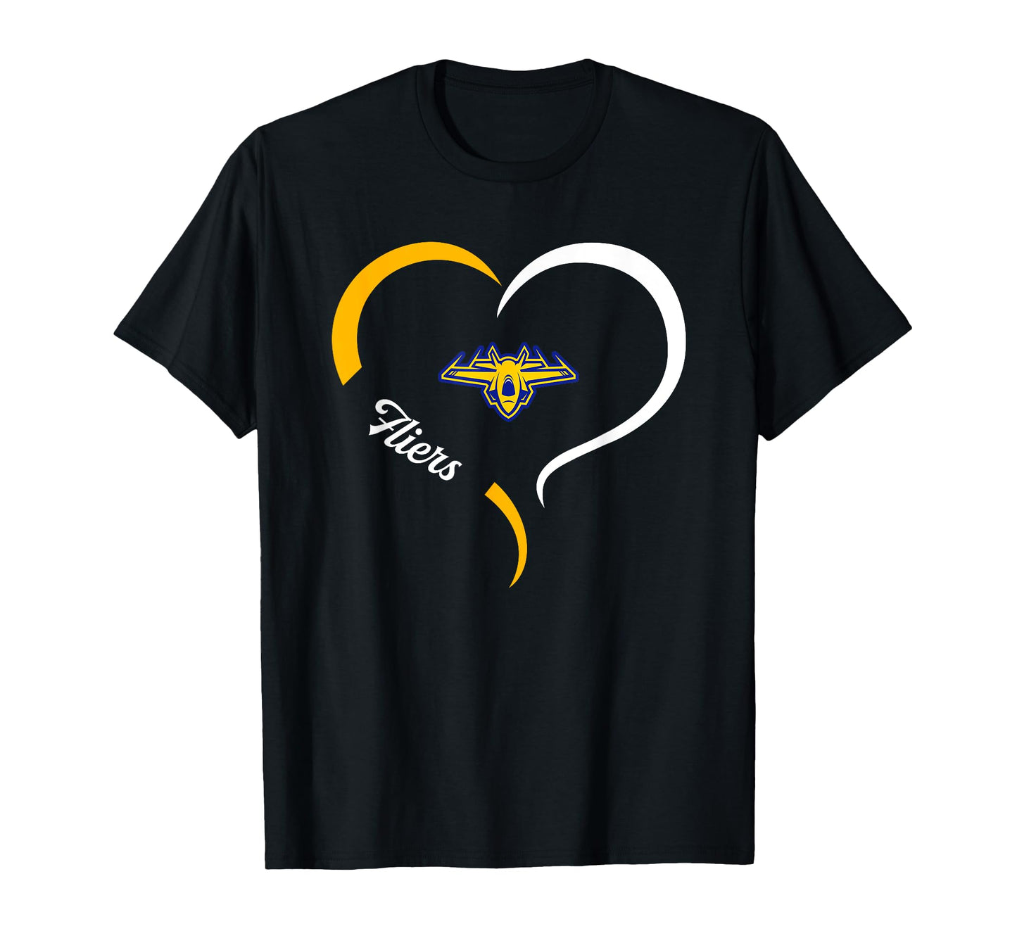Clyde Fliers Logo Half Heart Slogan HS T-Shirt
