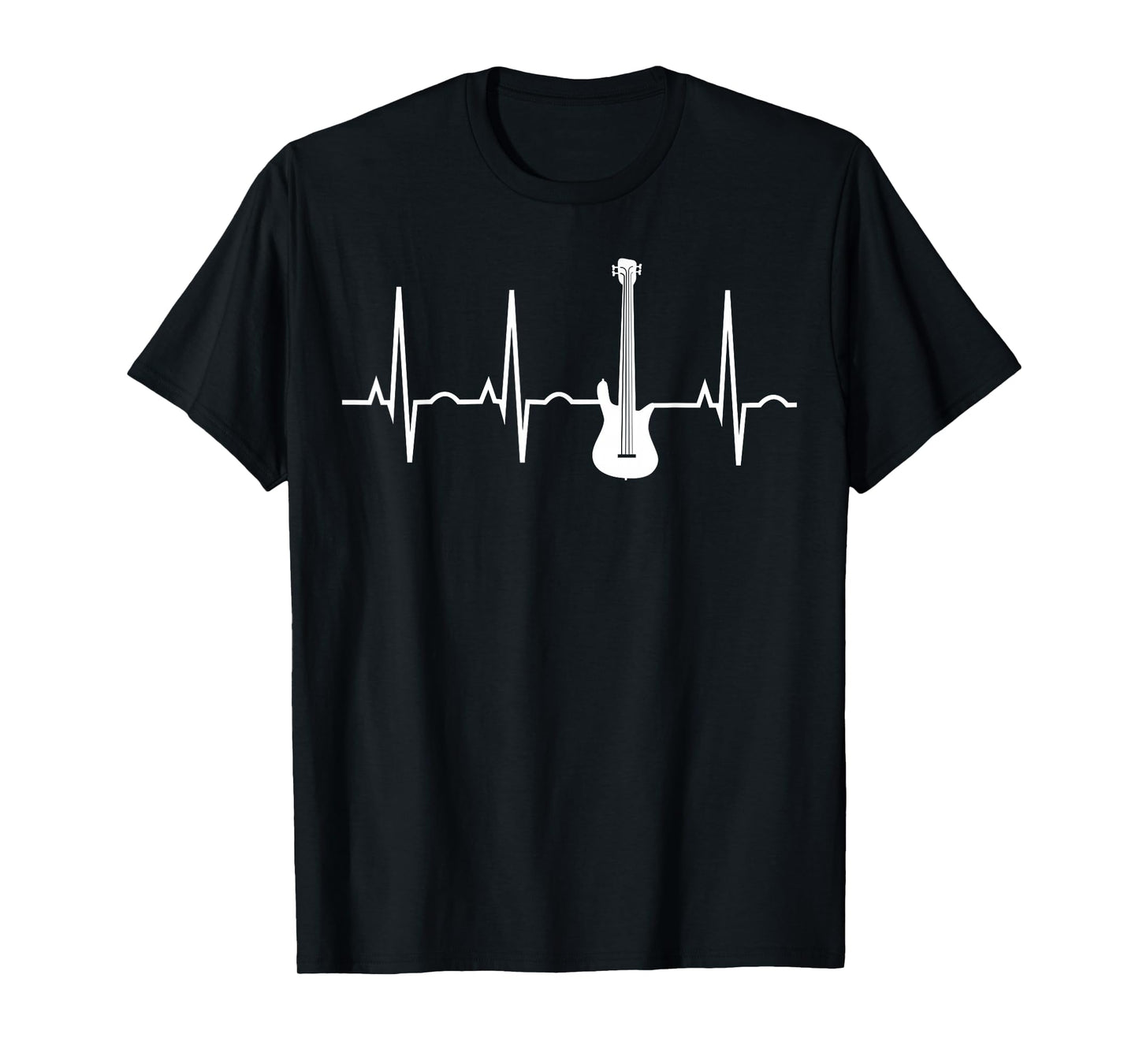 Bass Player Shirt - Bass Guitar Player Heartbeat T-Shirt T-Shirt