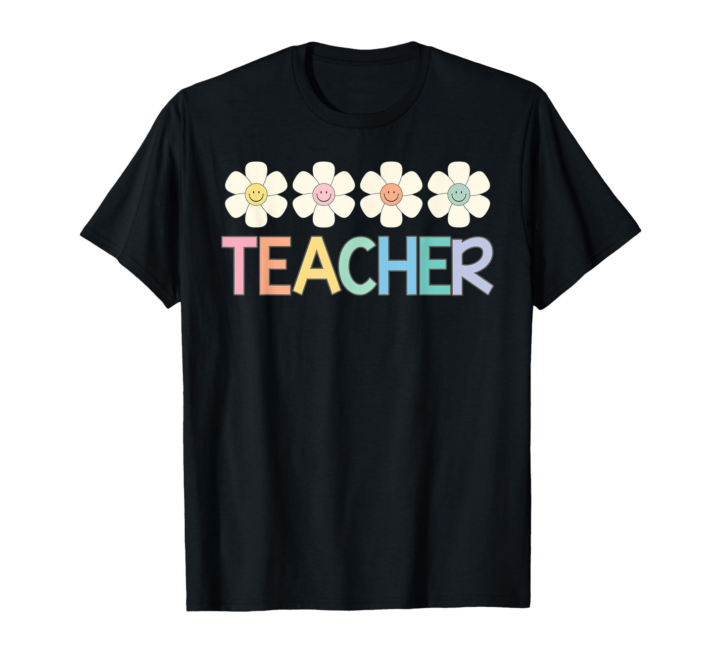 Groovy Teacher Cute Daisy Flower Retro Back to School T-Shirt