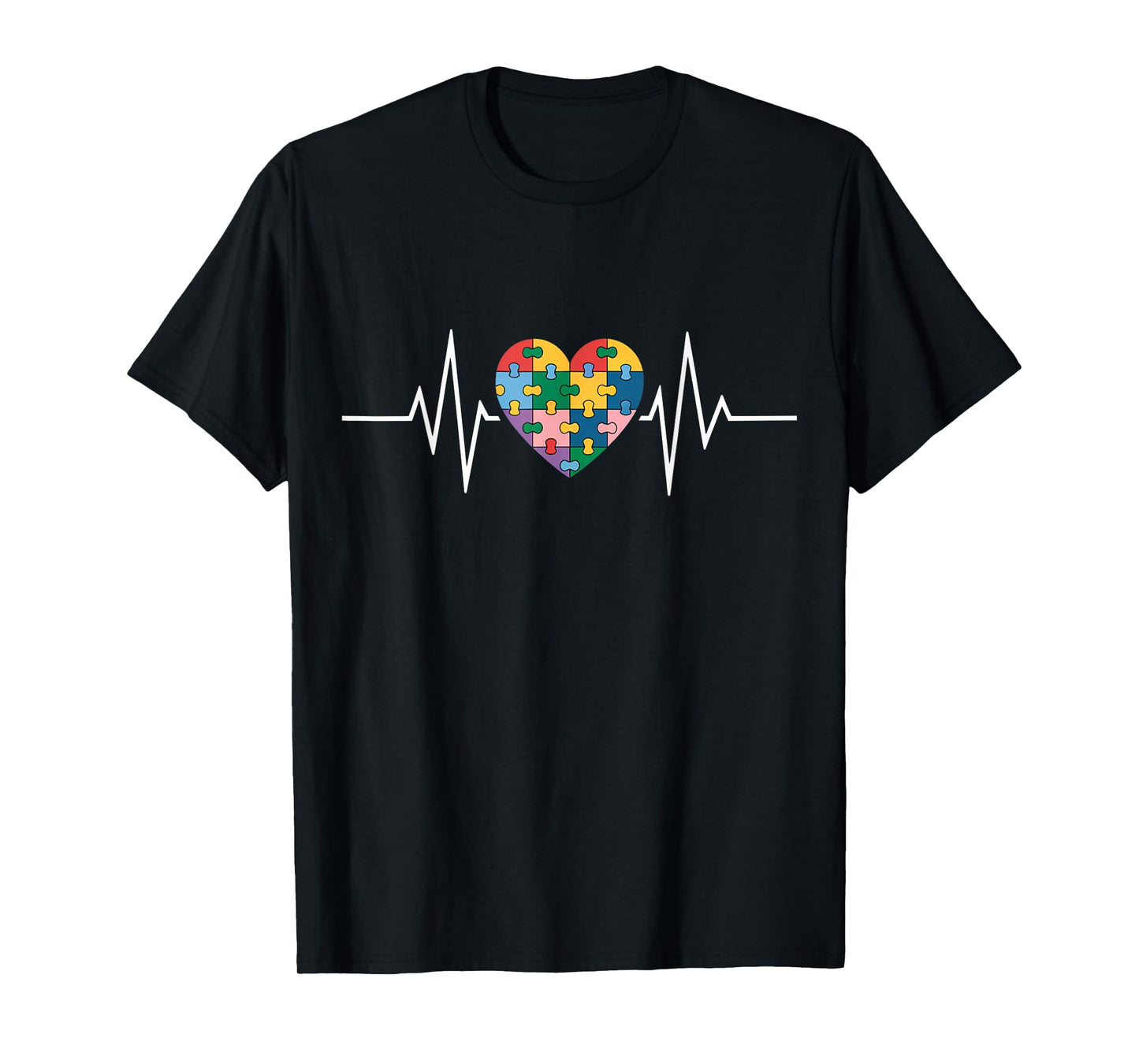 Love Heart Puzzle Acceptance Men Women Kids Autism Awareness T-Shirt