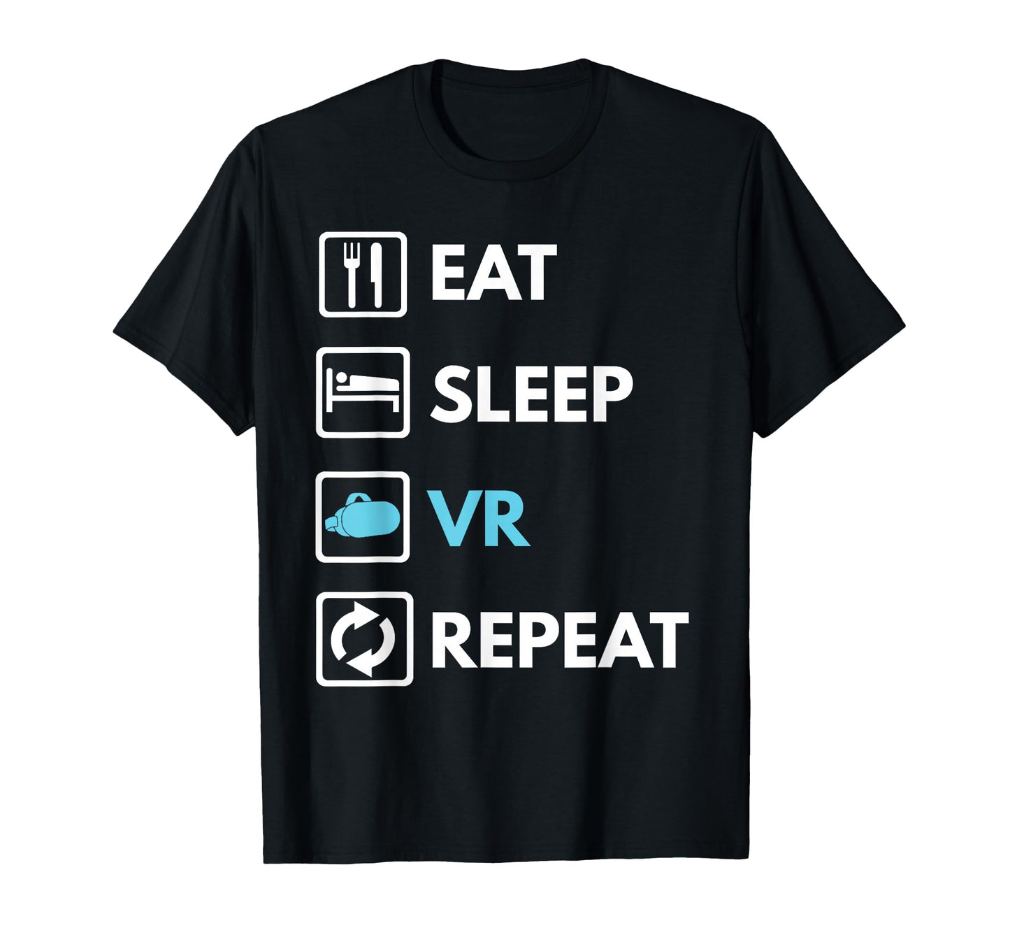 Eat Sleep VR Repeat Funny VR Gamer Boy VR Athlete T-Shirt