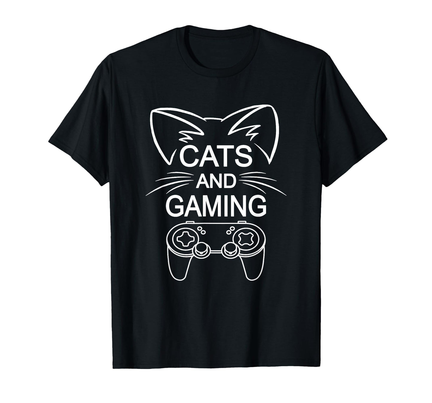 Gaming Gifts For Men Women Boys and Girls Outfit Cats And Gaming Funny Cat Lover Gaming Gift Gamer T-Shirt